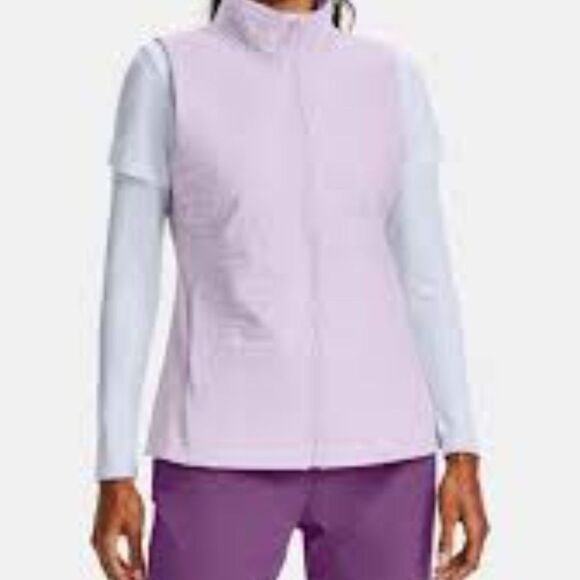 Under Armour Quilted Sleeveless Vest in Light Lavender-Size Medium-NWT - Picture 1 of 14